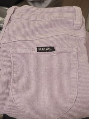 ROLLA'S Pastel Lilac Corduroy High-Rise Jeans